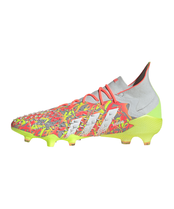 adidas Predator FREAK.1 FG NumbersUp Grau Gelb Rot - grau