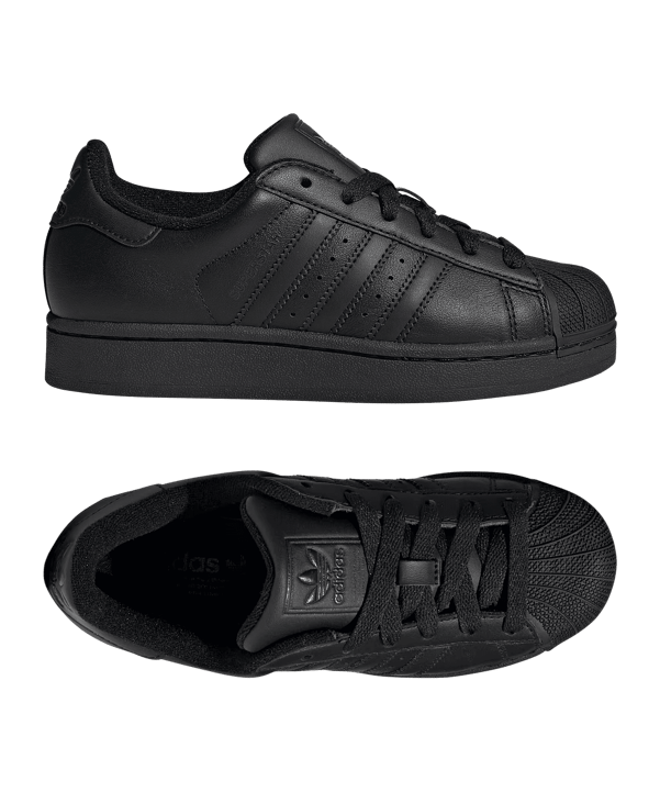 adidas Originals Superstars II Kids Schwarz - schwarz