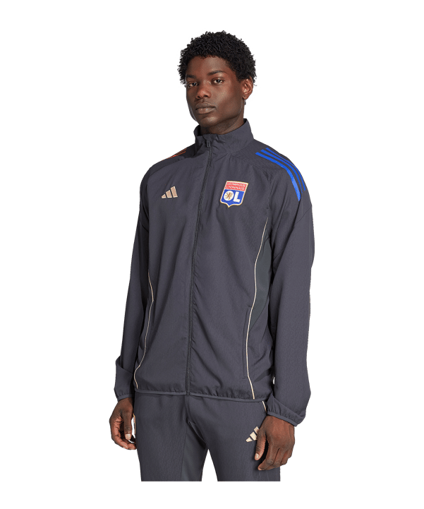 adidas Olympique Lyon Präsentationsjacke Grau - grau