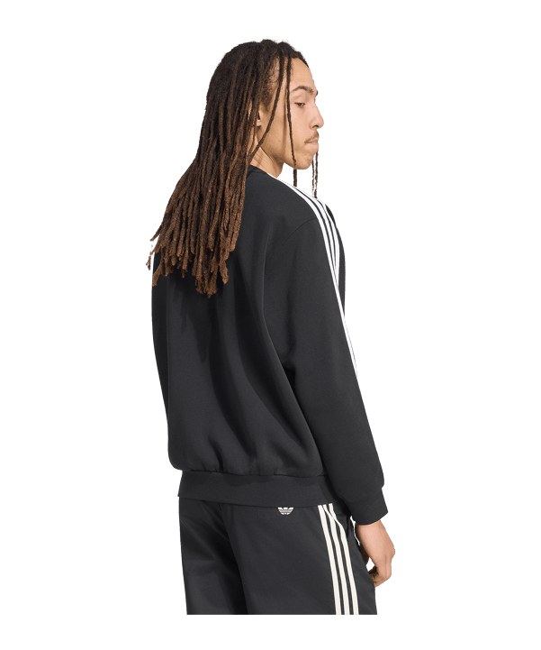 adidas Originals Adicolor 3-Stripes Oversized Sweatshirt Schwarz - schwarz
