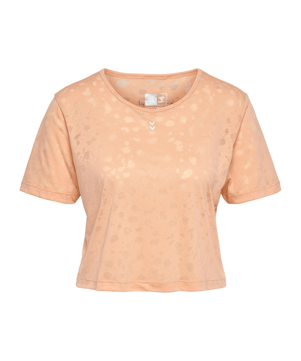 Hummel Mt Iris Burnout Crop T-Shirt Damen Orange F3037 - orange