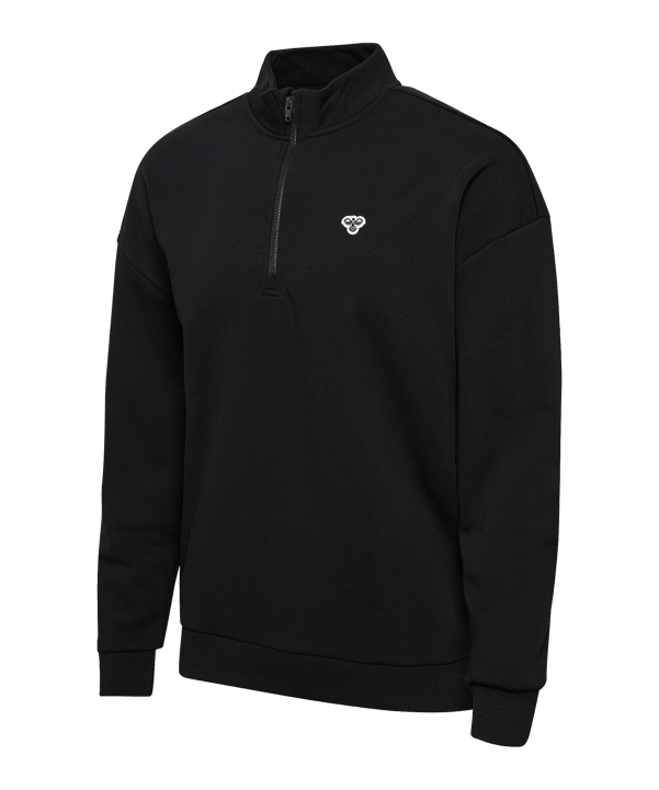 Hummel Loose HalfZip Bee Sweatshirt Schwarz F2001 - schwarz