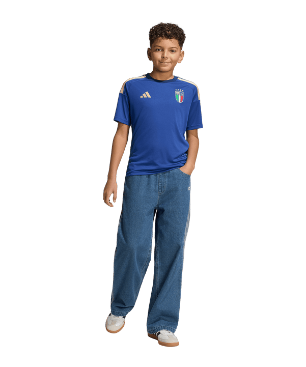 adidas FIGC Italien Fan Trikot Home WM 2026 Kids Blau - blau