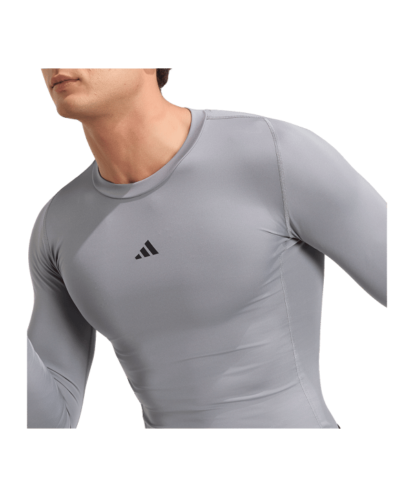 adidas Techfit Compression Training Underwear Longsleeve Grau
