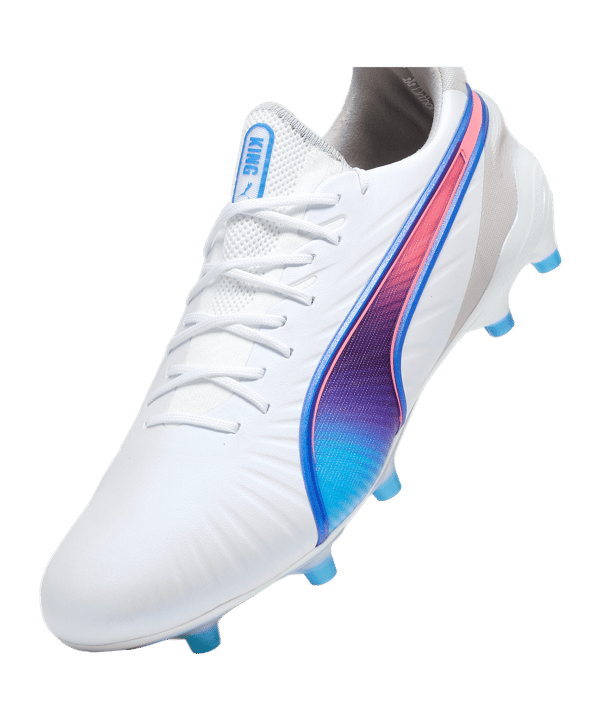 PUMA KING Ultimate FG/AG Formula Weiss Blau F02 - weiss