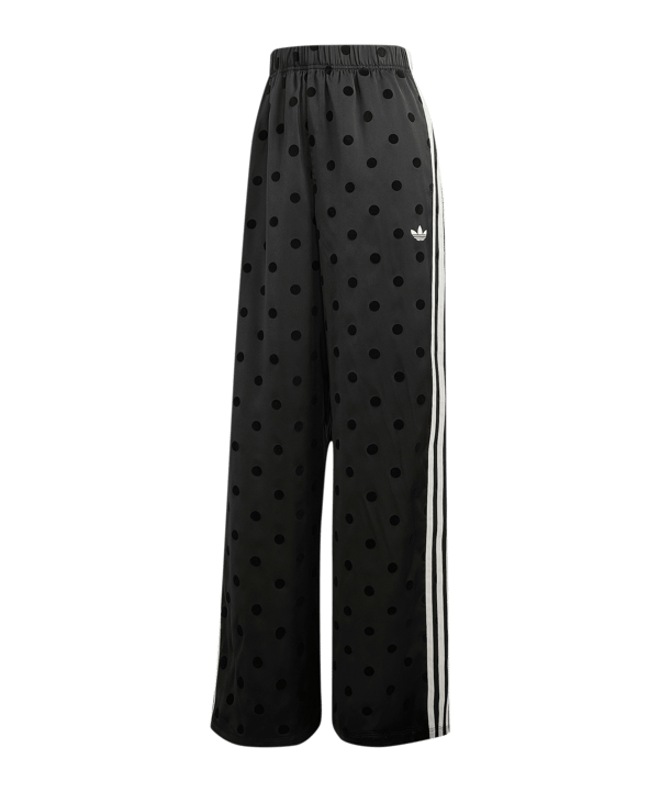 adidas Originals Satin Polka Dots Wide Leg Manguera Donna Nero - nero