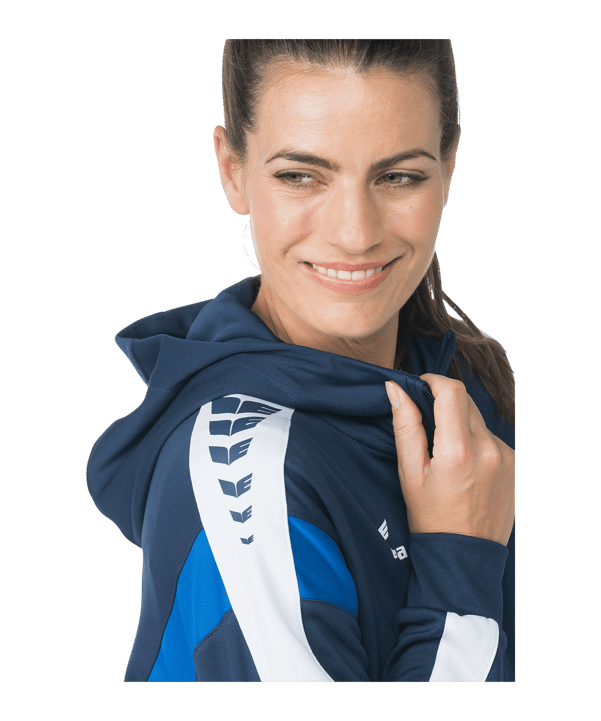 Erima Celebrate 125 Kapuzenjacke Damen Blau - blau