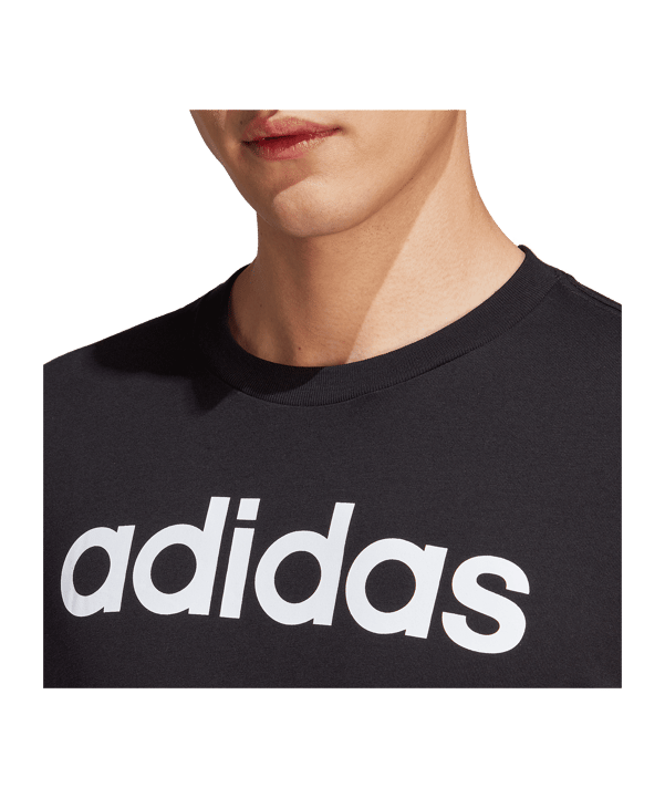 adidas Essentials Embroidered Logo T-Shirt Schwart - schwarz