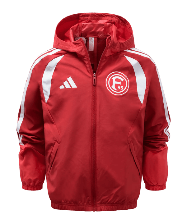 adidas Fortuna Düsseldorf Allwetter Giacca Bambini Rosso - rosso