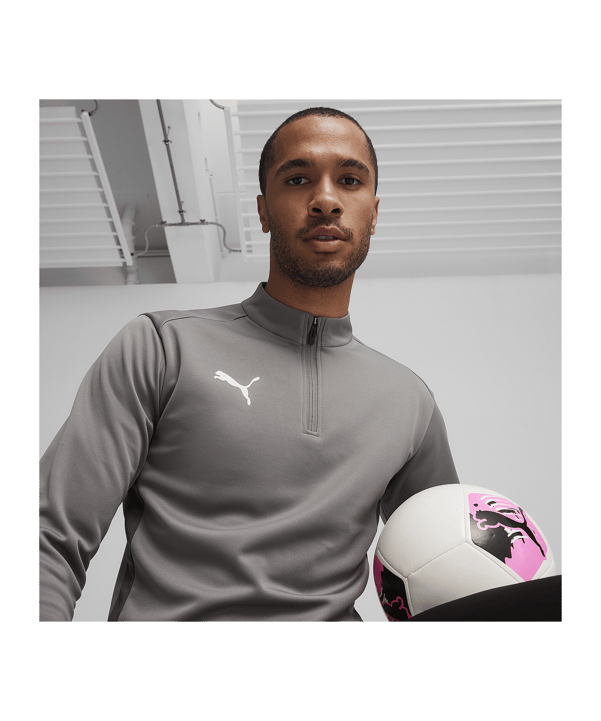 PUMA teamGOAL Training 1/4 Zip Sweatshirt Grau F13 - grau