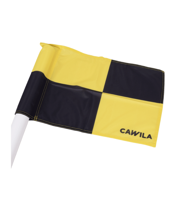 Cawila Eckfahne CHECKERED 45x45cm Schwarz Gelb - schwarz