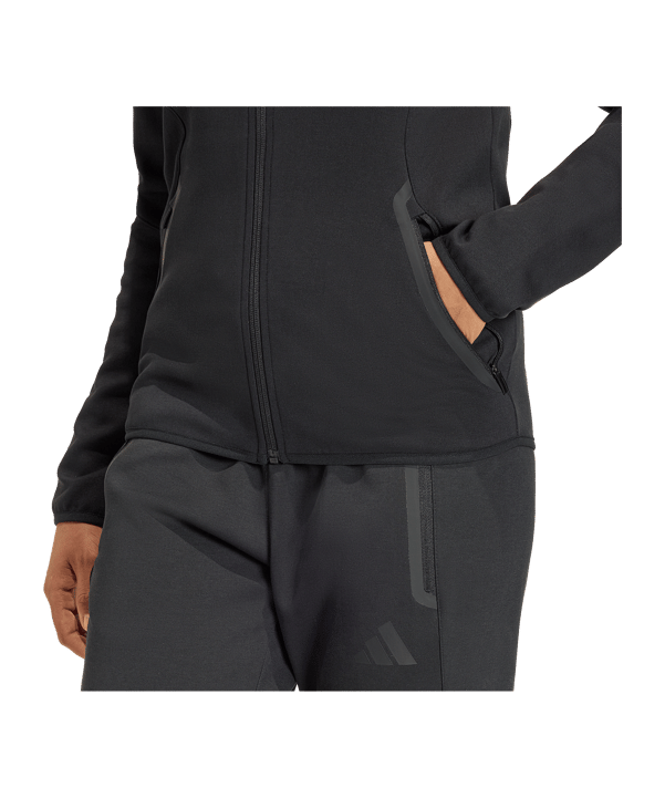 adidas Tiro Travel Hoody Damen Schwarz - schwarz