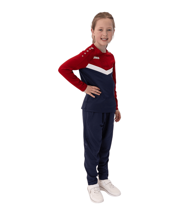 JAKO Iconic Sweatshirt Kids Blau Rot F901 - blau