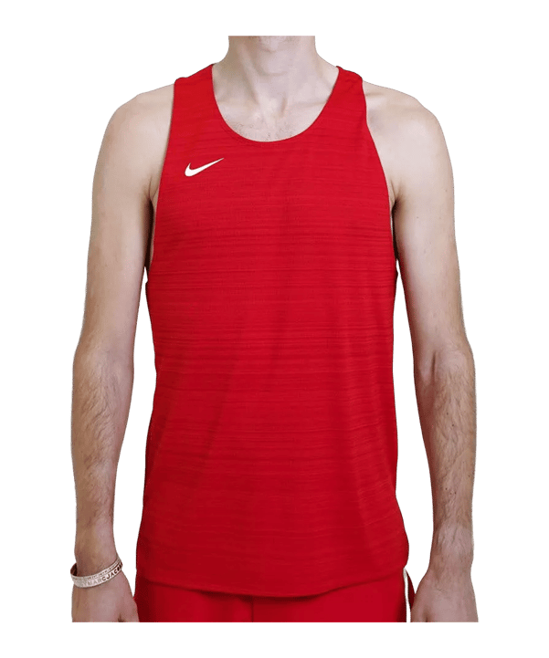 Nike Stock Dry Miler Tanktop Rot F657 - rot