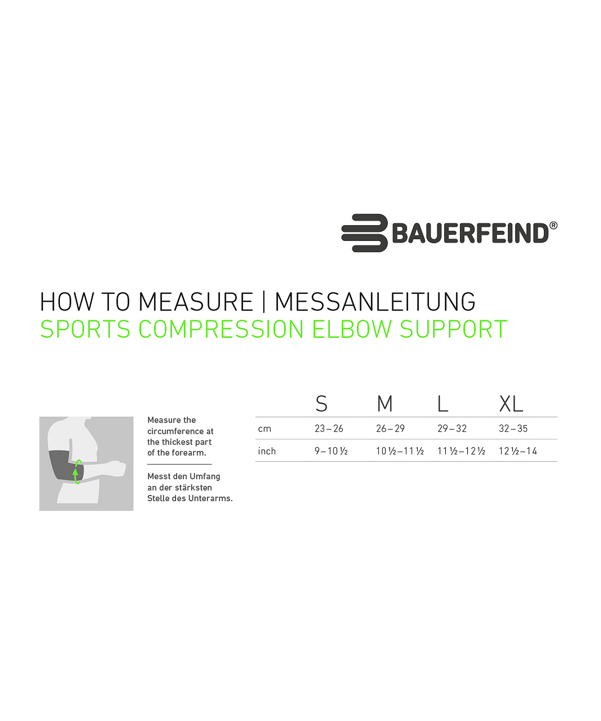 Bauerfeind Sports Compression Ellenbogenbandage Schwarz - schwarz