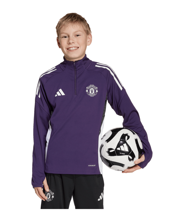 adidas Manchester United Training Sweatshirt Kids Lila - lila