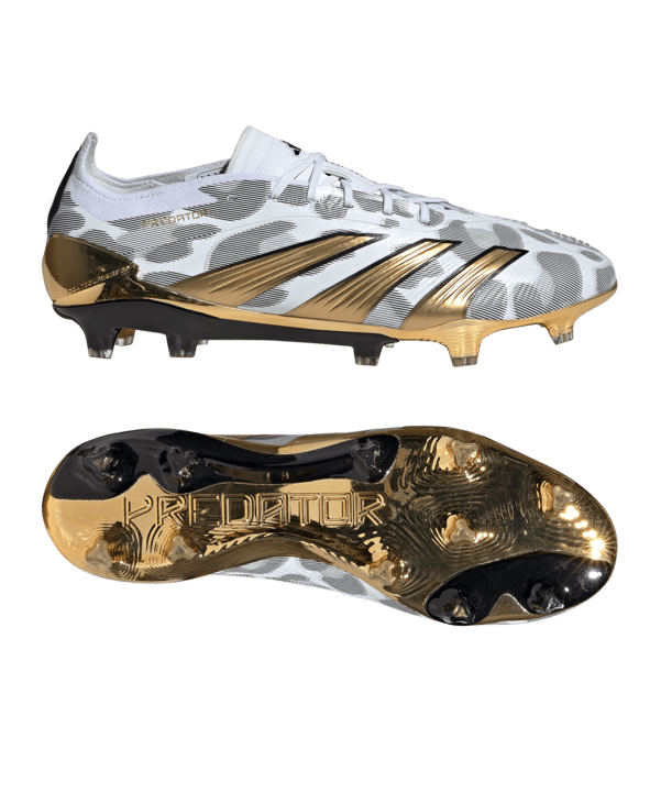 adidas Predator Elite FG Gen Pred 2.0 Weiss Schwarz Gold - weiss
