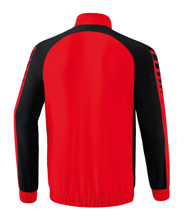 Erima Six Wings Präsentationsjacke Rot Schwarz - rot