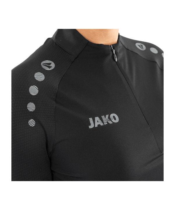 JAKO ZipTop Light Flow Sweatshirt Damen Schwarz F800 - schwarz