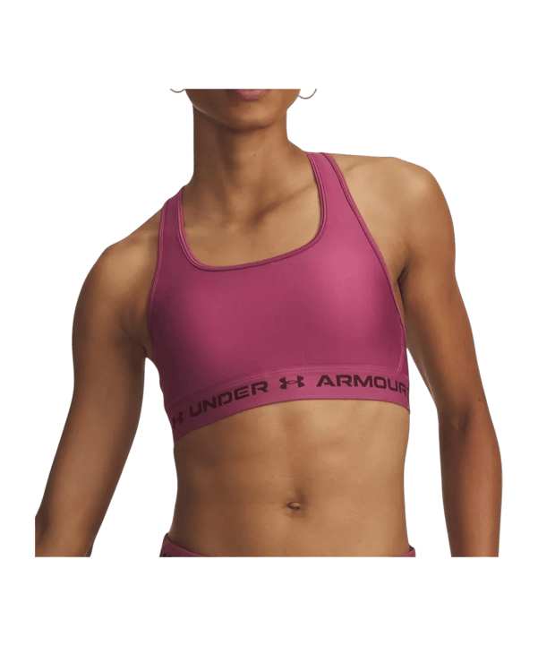 Under Armour Crossback Mid Sport-BH Damen Rot F659 - rot
