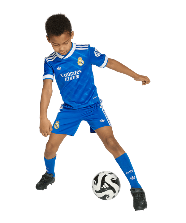 adidas Real Madrid Trikot Set 3rd 2025/2026 Kids Blau - blau