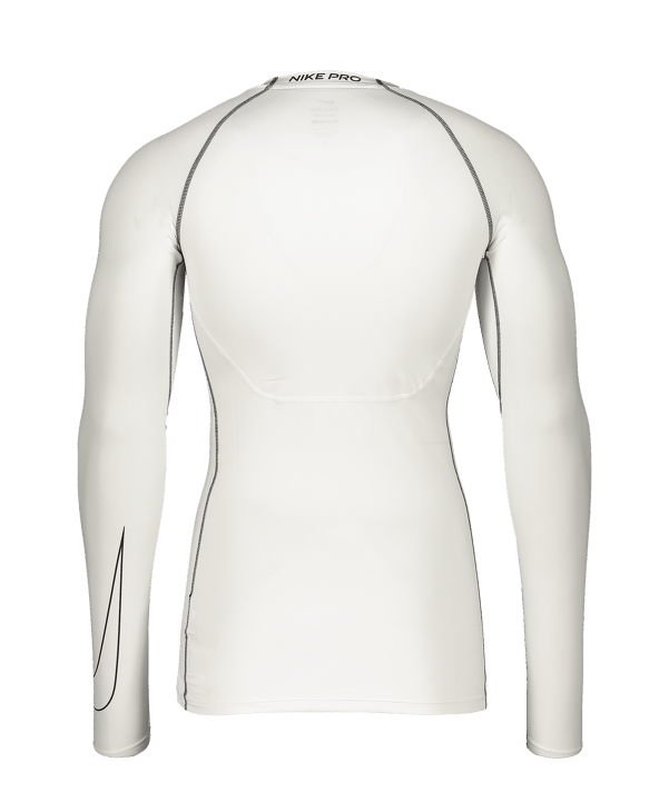 Nike Pro Longsleeve Weiss Schwarz F100 - weiss