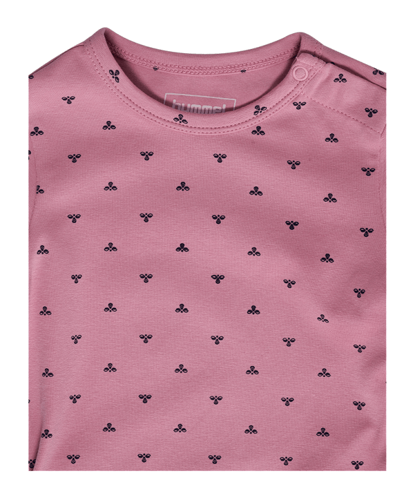 Hummel Mini Bee Aop Body L/S Anzug Kids Rosa F3203 - rosa