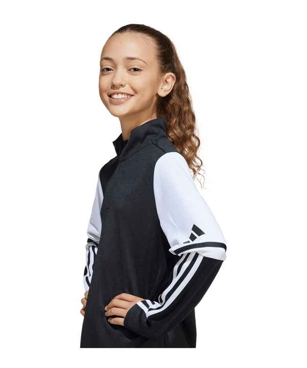 adidas Squadra 25 HalfZip Sweatshirt Kids Schwarz - schwarz