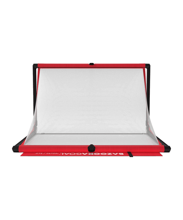 BAZOOKAGOAL PVC Teleskoptor | 150x90cm | Porta da calcio mini Rosso - rosso