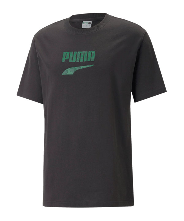 PUMA DOWNTOWN Logo Graphic T-Shirt Schwarz F01 - schwarz