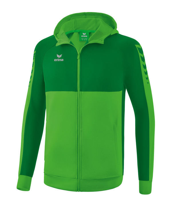 Erima Six Wings Kapuzenjacke Kids Grün - gruen