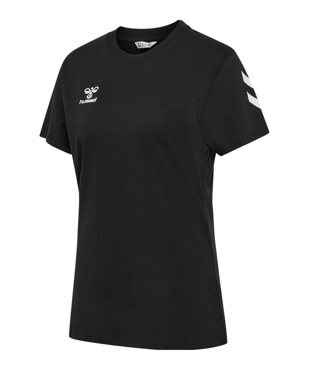 Hummel Go 2.0 Chevron T-Shirt Damen Schwarz F2001 - schwarz