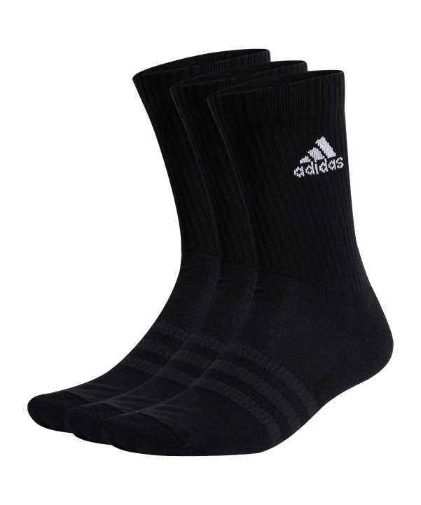 adidas Cush 3er Pack Sokken Zwart - zwart