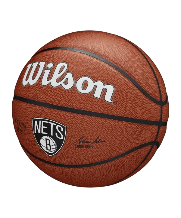 Wilson NBA Brooklyn Nets Basketball Indoorball Schwarz - braun