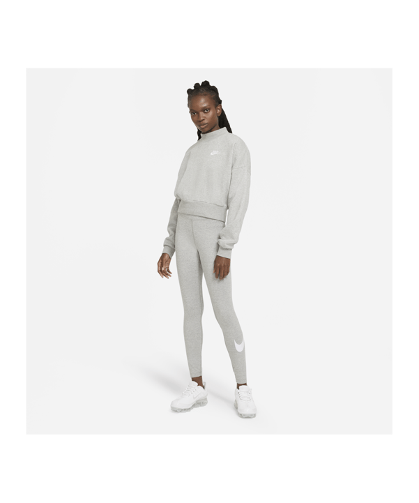 Nike Essentials Swoosh Leggings Damen Grau F063 - grau
