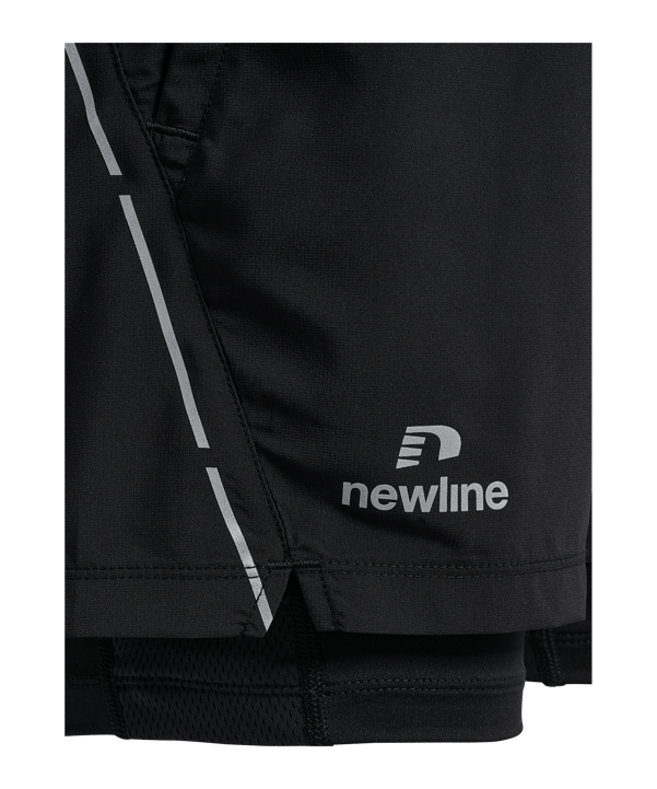 Newline Fast 2in1 Zip Pocket Short Damen Schwarz F2001 - schwarz