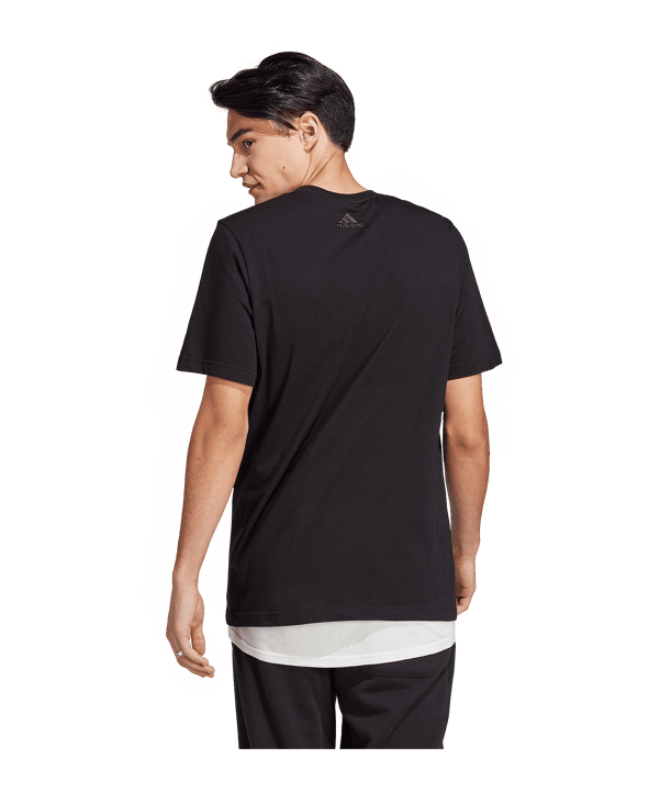 adidas Essentials Embroidered Logo T-Shirt Schwart - schwarz