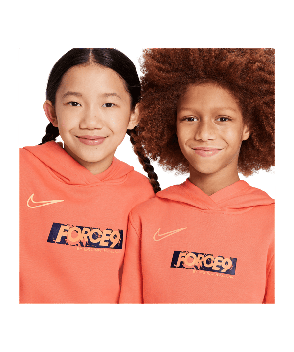 Nike Club Fleece Erling Haaland Hoody Kids Rot F643 - rot