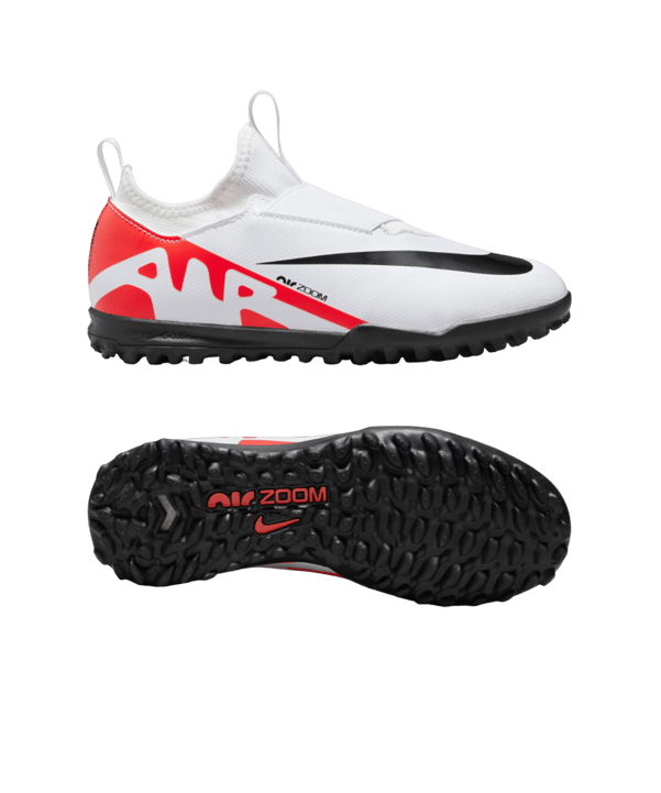 Nike Jr Air Zoom Mercurial Vapor XV Academy TF Ready Kids Rot Weiss Schwarz F600 - rot