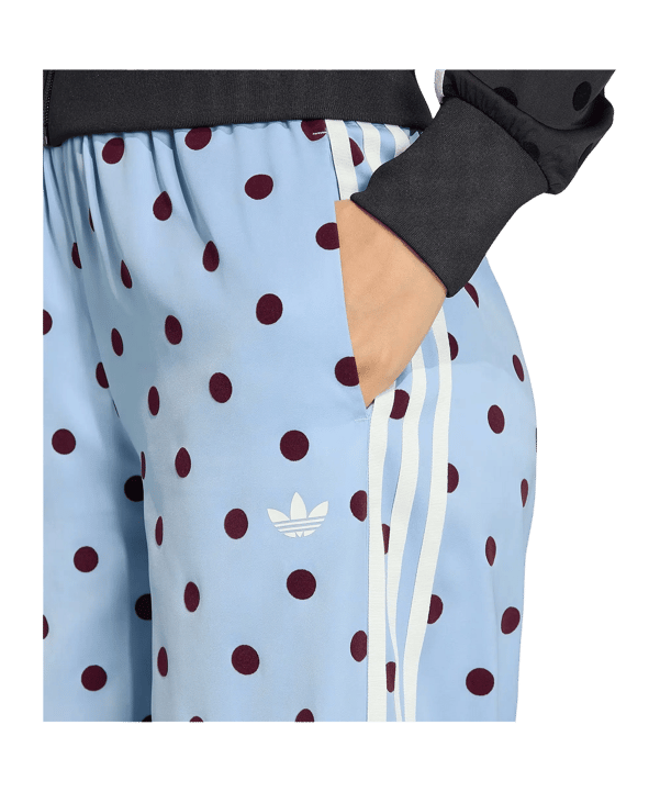 adidas Originals Satin Polka Dots Wide Leg Hose Damen Blau