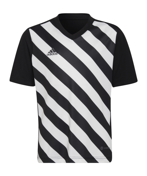 adidas Entrada 22 GFX Trikot Kids Schwarz Weiss - schwarz