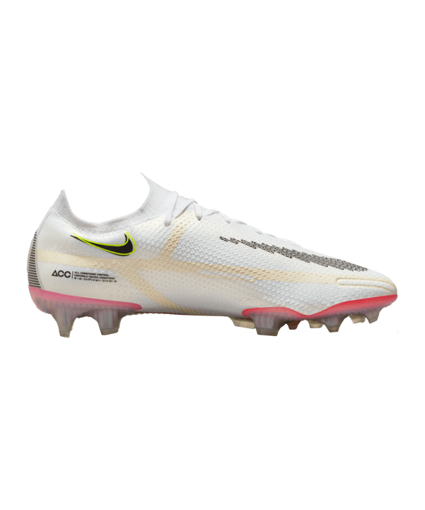 Nike Phantom GT2 Rawdacious Elite FG Weiss Schwarz F121 - weiss