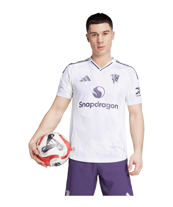 adidas Manchester United Authentic Trikot Away 2025/2026 Weiß - weiss