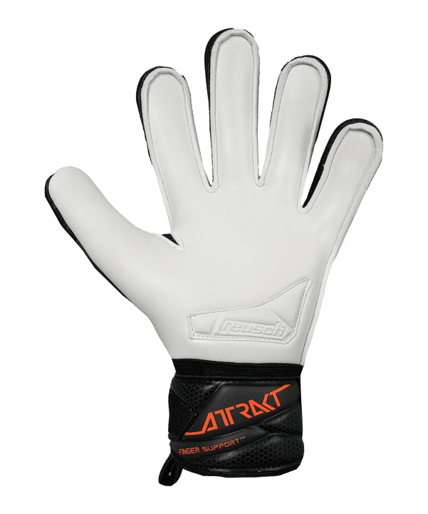 Reusch Attrakt Advance Finger Support Torwarthandschuhe Kids Schwarz - schwarz