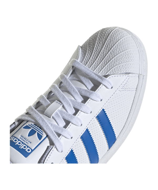 adidas Originals Superstars Weiss Blau - weiss
