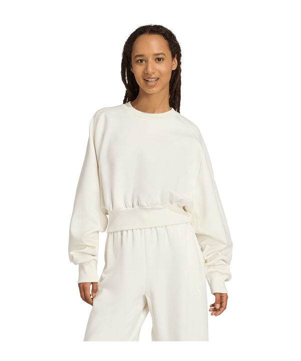 adidas Soft Lux Sweatshirt Damen Weiß - weiss