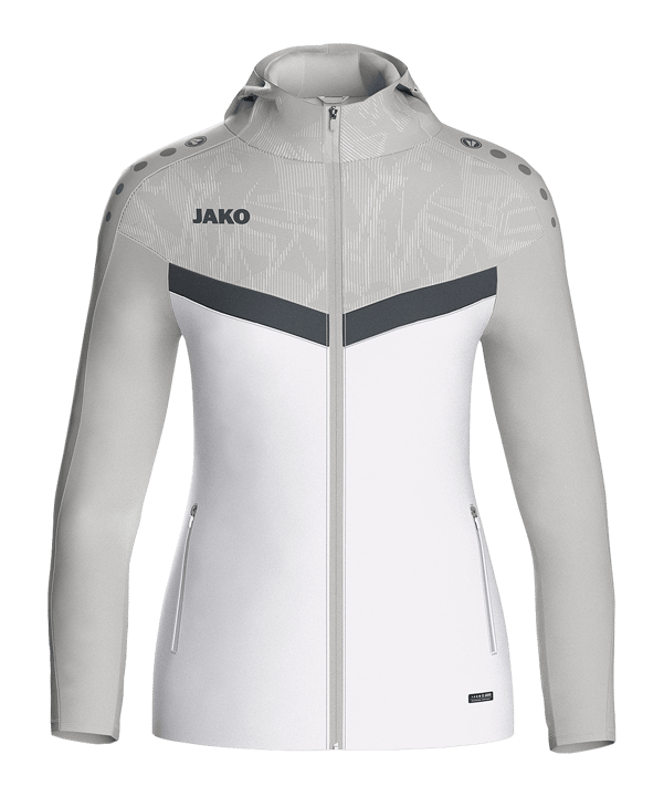 JAKO Icon Kapuzenjacke Damen Weiss Grau F016 - grau