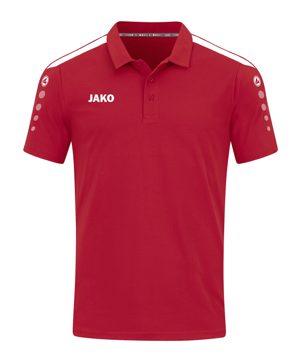 JAKO Power Poloshirt Damen Rot Weiss F100 - rot