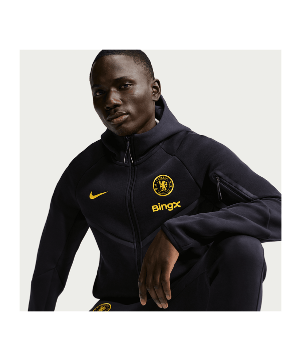 Nike FC Chelsea London Tech Fleece Kapuzenjacke Blau F426 - blau