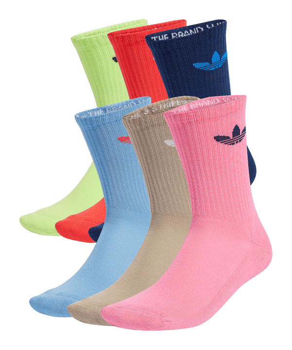adidas Originals Trefoil Crew Cushion 6 Pair Socken Blau - blau